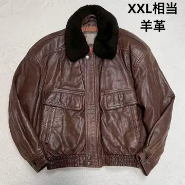 XXL 상당 양가죽 feigi 가죽 자켓 G1 옷깃 무스탕 빈티지