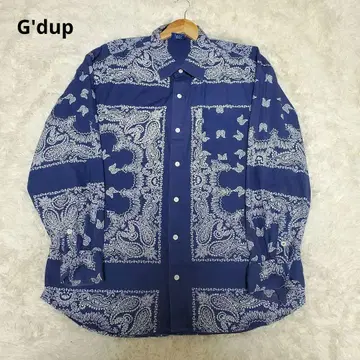 G'dup INDOOR CLASS 반다나 페이즐리 긴팔 셔츠 XL