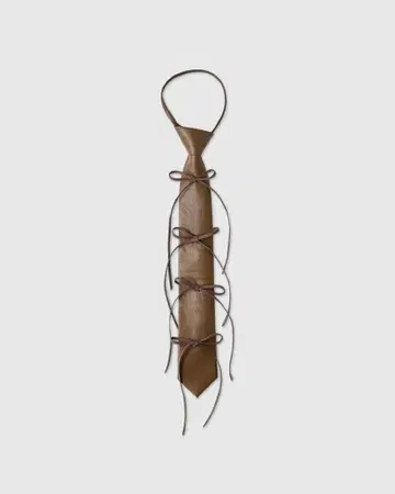 RONE PARC Leather ribbon rope tie