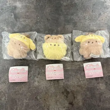 스튜디오 하누루 x 산리오 캐릭터즈 복슬복슬 봉제 인형 3개 세트