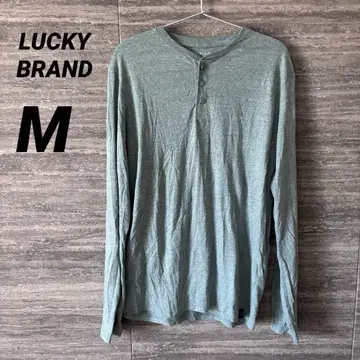 LUCKY BRAND 헨리넥 긴팔 티셔츠 헤더 그린 M 새상품급
