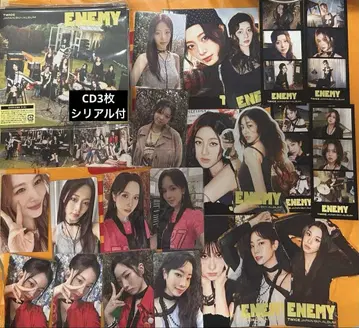 TWICE Enemy 초회 한정판 B 3장 트레이딩 카드, 시리얼 포함
