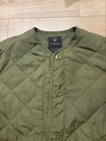 w closet 퀼팅 자켓 올리브 그린