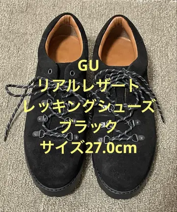 새상품 GU 리얼 가죽 트레킹 슈즈 블랙 사이즈 27.0cm