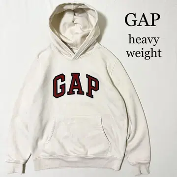 GAP 자수 빅 로고 헤비웨이트 맨투맨 풀오버 후드티 S