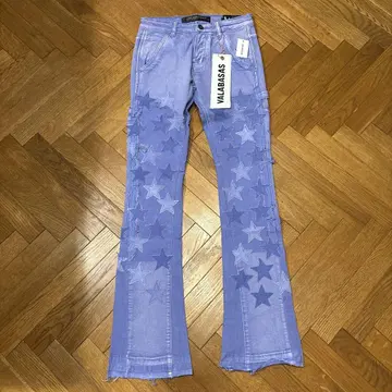 새상품 valabasas 장미 스키니 플레어 데님 퍼플 28