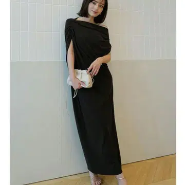 anuans 드레이프 디자인 컷 드레스