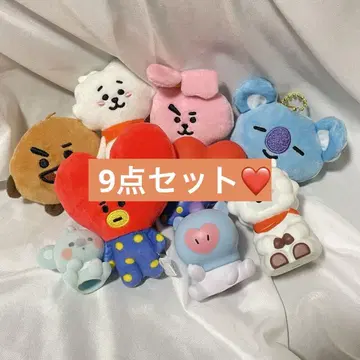 BT21 봉제 인형 러버 마스코트 9개 세트 묶음 판매