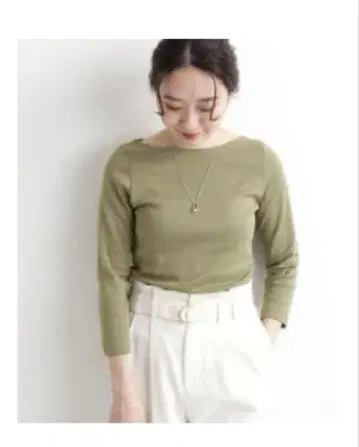 AURALEE IENA 별주 보트 넥 T셔츠