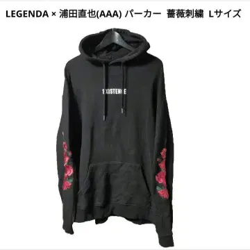 LEGEND 우라타 나오야 (AAA) 후드티 장미 자수 L 사이즈