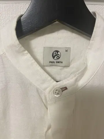 PAUL SMITH 화이트 밴드 카라 셔츠 M