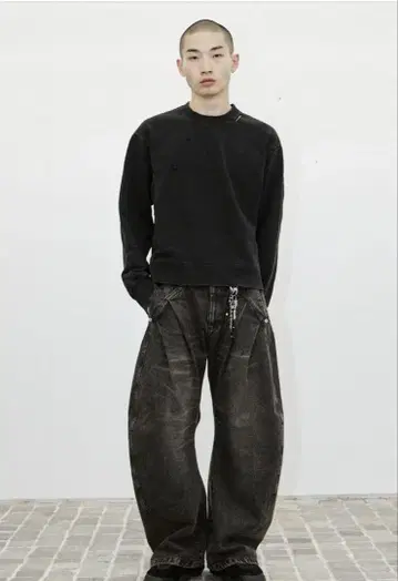 CONZ 커브 데님 팬츠