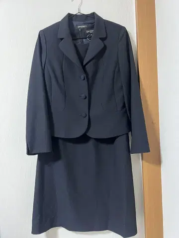 수험 네이비 원피스 수트 버튼 달린 자켓 XL 15AR