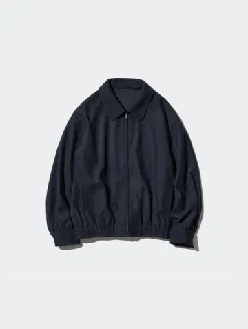UNIQLO 브러쉬드 저지 오버 사이즈 블루종