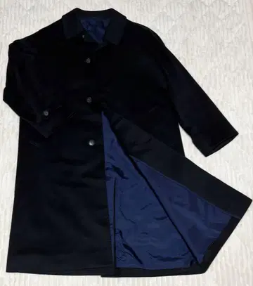 Ermenegildo Zegna 네이비 롱 코트