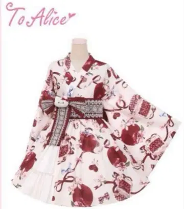 to alice 유카타 드레스 양산형 지뢰 사과