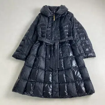 CBY+WHITE 다운 코트 이탈리아 치바이 화이트 롱 벨트 포함