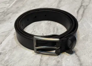 브룩스브라더스 실버 버클 가죽 벨트 USA 블랙