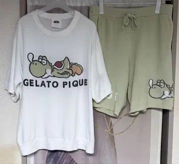 젤라또피케 옴 별주 닌텐도 요시 반팔&하프 팬츠 셋업