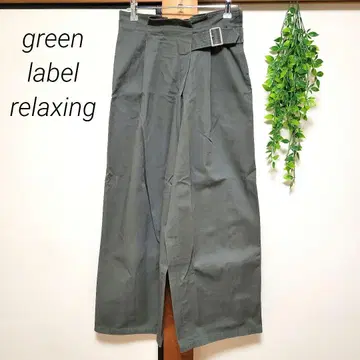 그린 라벨 릴랙싱 와이드 팬츠 카키 유나이티드 애로우즈