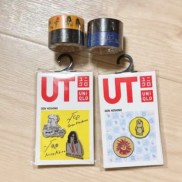 유니클로 UNIQLO UT 호시노 겐 니세아키라 핀 배지 마스킹 테이프