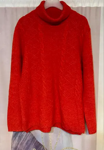 폴스미스 아란 편직 울 100% 터틀 케이블 니트 스웨터