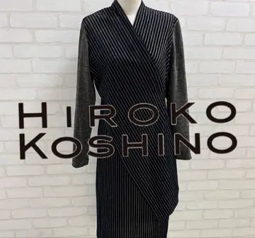 새상품급 HIROKO KOSHINO 스트라이프 랩 원피스