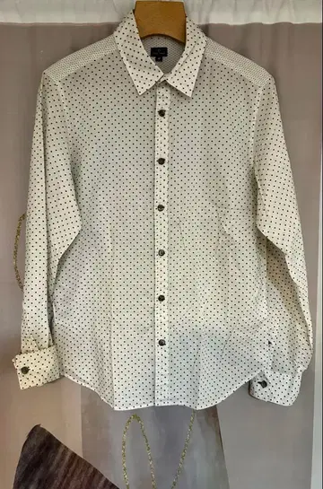 폴스미스 네이비 도트 셔츠 화이트 일본제