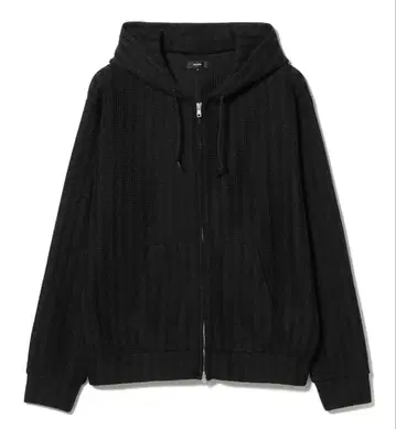 beams 메쉬 지퍼 후디 블랙