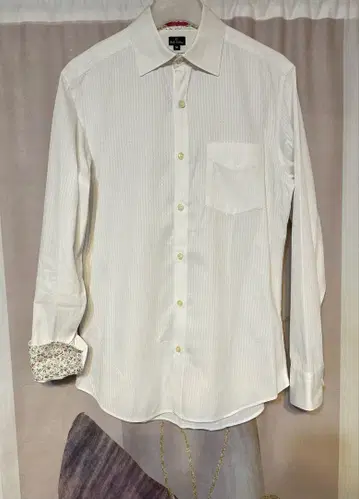 폴스미스 하운드투스 플라워 꽃무늬 비즈니스 드레스셔츠 이탈리아제 원단