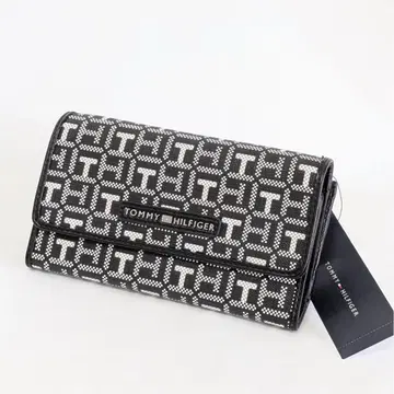 TOMMY HILFIGER 로고 패턴 장지갑