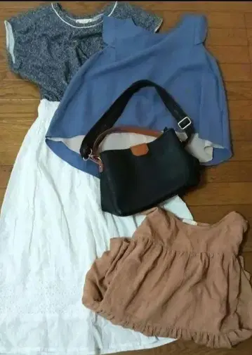 여성용 묶음 판매 원피스 상의 블라우스 숄더백