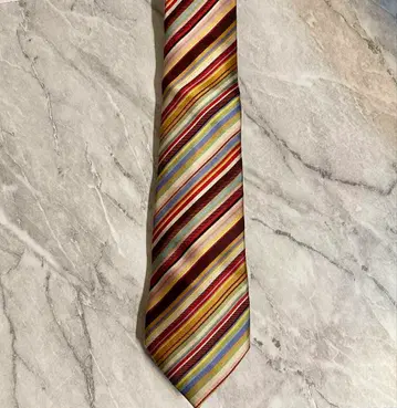 폴스미스 런던 90s 멀티 스트라이프 실크 100% 넥타이