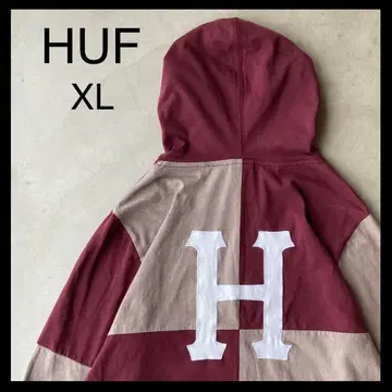 [ HUF ] 하프 후드티 XL 멀티 컬러 H 로고 오버 사이즈