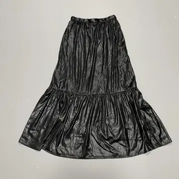 로리즈팜 여성용 롱 스커트 새틴 블랙 F