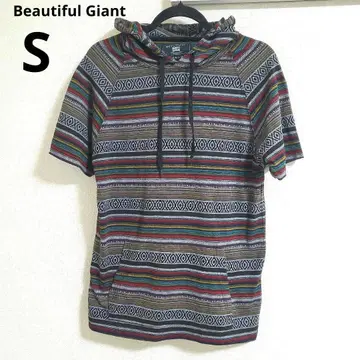Beautiful Giant [ S ] 기하학 패턴 후드 부착 후드티