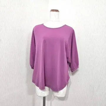 EASEBULE 돌먼 슬리브 블라우스 7부 소매 퍼플 ( F )