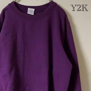 Y2K GILDAN/플레인 맨투맨/M/퍼플