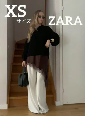 ZARA ZW COLLECTION 비대칭 레이스 원피스 XS