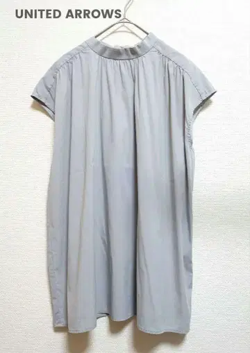 [ UNITED ARROWS ] 하이넥 개더 프렌치 슬리브 블라우스