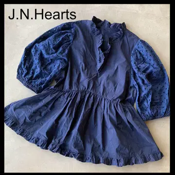 [ J.N.Hearts ] 제이엔하츠 블라우스 F 네이비