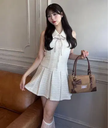 OLIVE des OLIVE 슬리브리스 셔츠 미니 원피스 YUI 기획