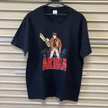 AKIRA 아키라 금 빅 프린트 T셔츠 빅 로고 블랙 XL