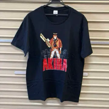 AKIRA 아키라 금 빅 프린트 T셔츠 빅 로고 블랙 XL