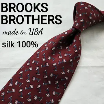brooks brothers 실크 넥타이 버건디 빨간색