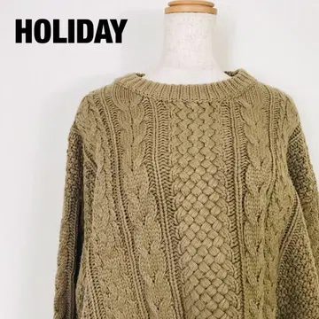 HOLIDAY 홀리데이 안틸로자 케이블 짜임 긴팔 니트 E3