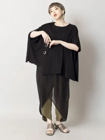osmosis 사이드 리본 비대칭 풀오버