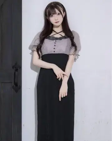 pium 레이스 도킹 타이트 롱 원피스 [ 품절 상품 ]