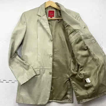 고품질 dual 가죽 자켓 테일러드 소가죽 베이지 에이징 M