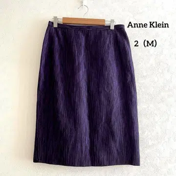 Anne Klein 앤 클라인 퍼플 스트라이프 패턴 타이트 스커트 M